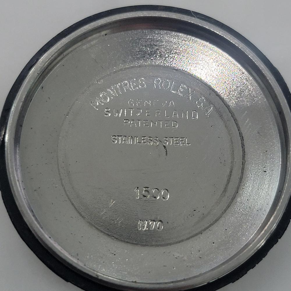 Rolex Oyster Perpetual Date 1500 35mm Mens Automatic 1970s All Original RA606 For Sale 9