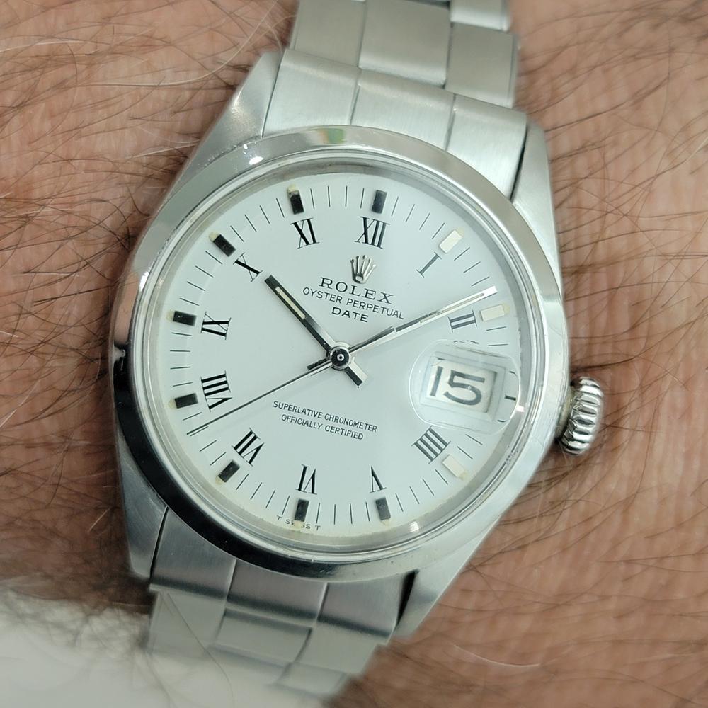 Rolex Oyster Perpetual Date 1500 35mm Mens Automatic 1970s All Original RA606 For Sale 10