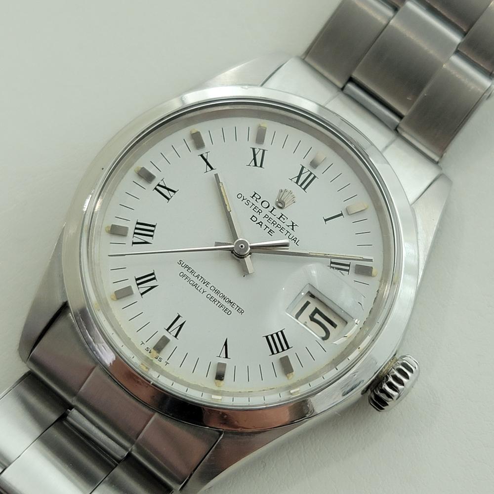 Men's Rolex Oyster Perpetual Date 1500 35mm Mens Automatic 1970s All Original RA606 For Sale