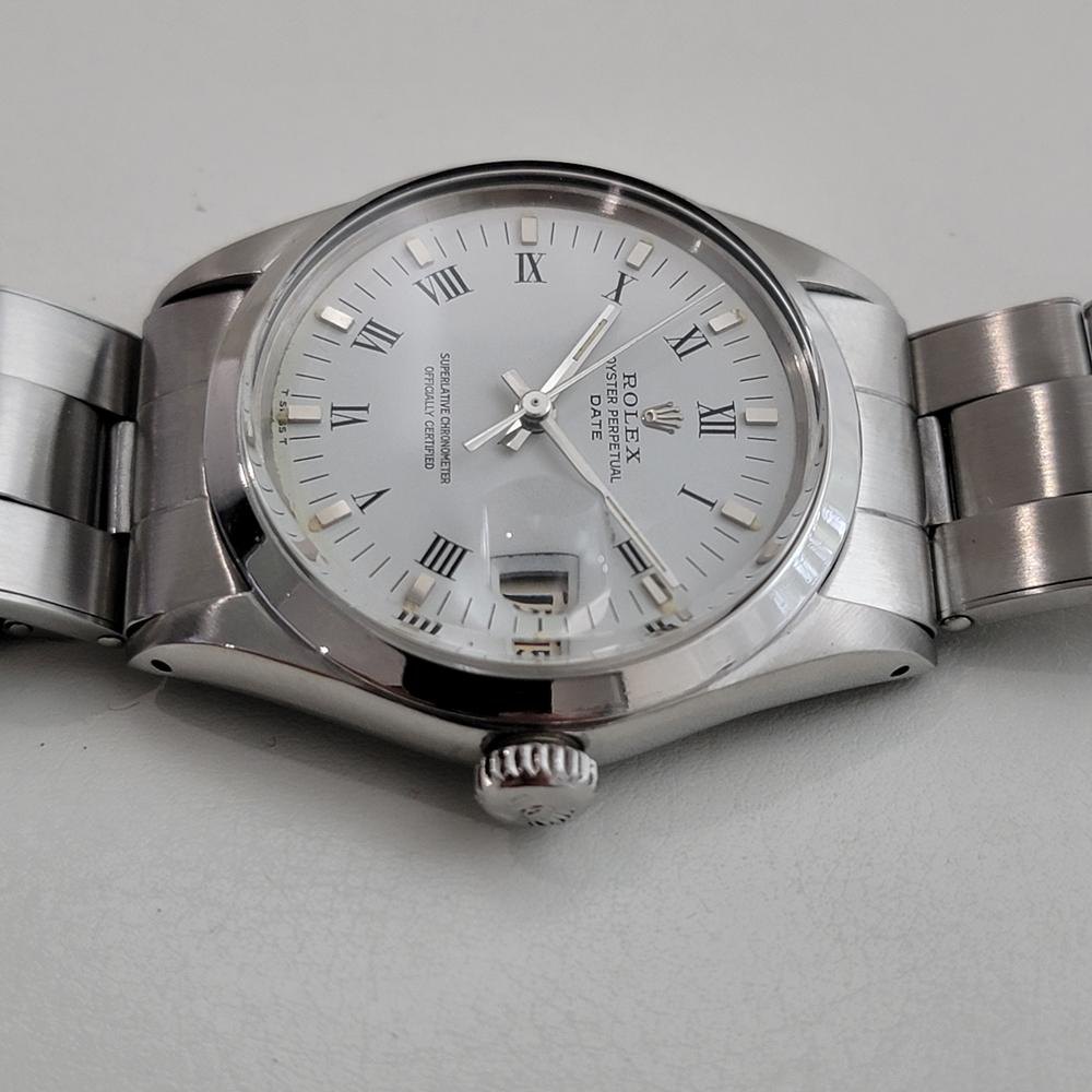 Rolex Oyster Perpetual Date 1500 35mm Mens Automatic 1970s All Original RA606 For Sale 1