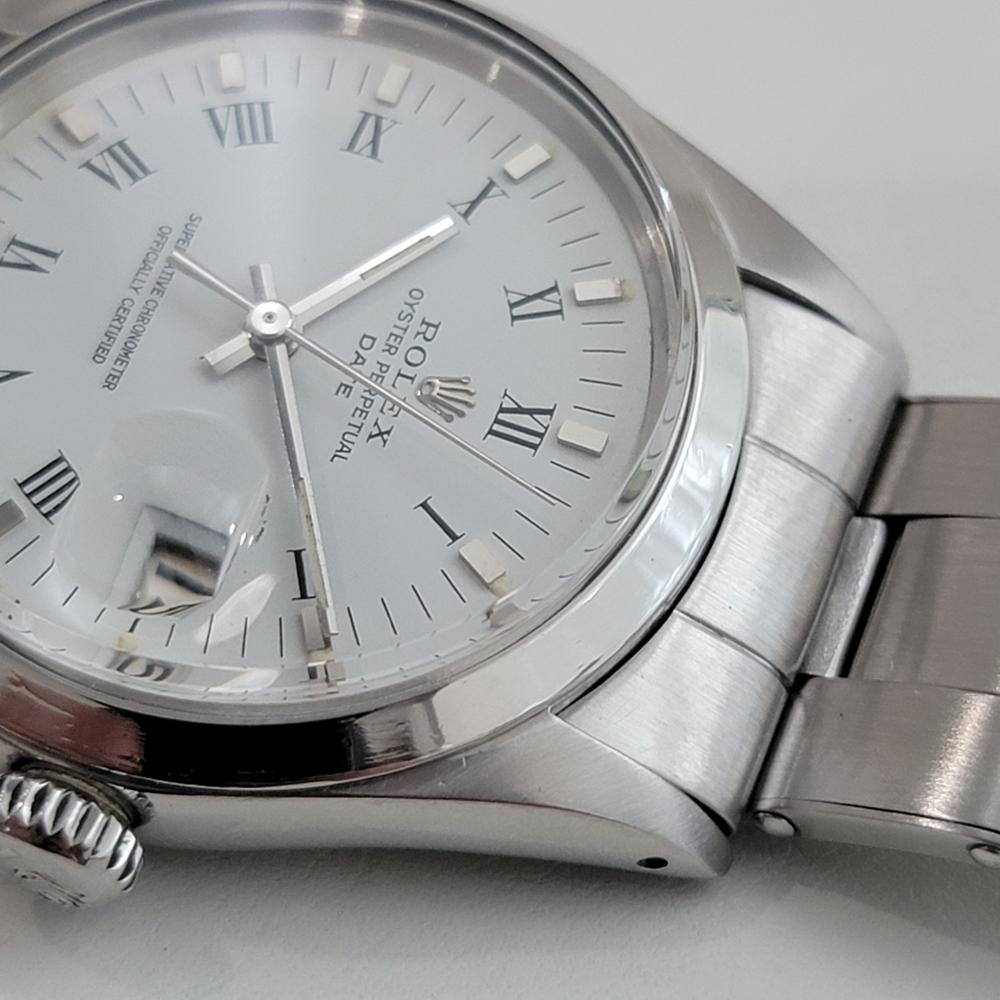 Rolex Oyster Perpetual Date 1500 35mm Mens Automatic 1970s All Original RA606 For Sale 2
