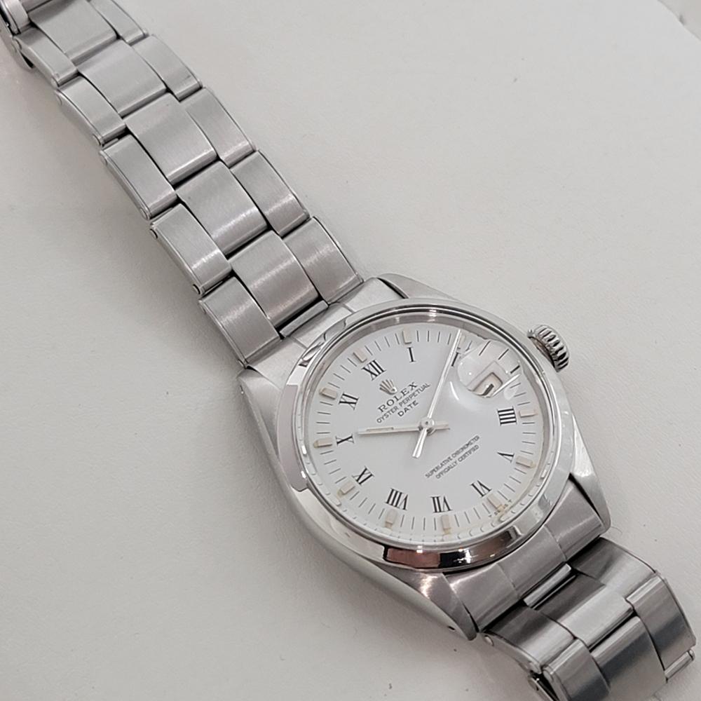 Rolex Oyster Perpetual Date 1500 35mm Mens Automatic 1970s All Original RA606 For Sale 3