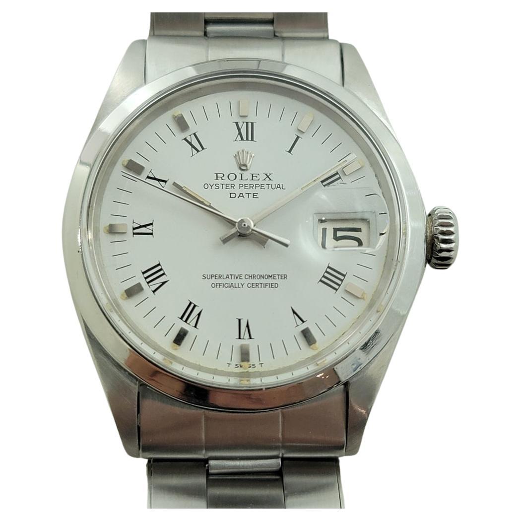 Rolex Oyster Perpetual Date Ref 1500 35mm Mens Automatic 1970s Vintage RA542