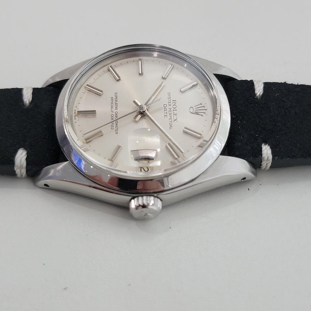Rolex Oyster Perpetual Date Ref 1500 35mm Mens Automatic 1970s Vintage RA542B en venta 1