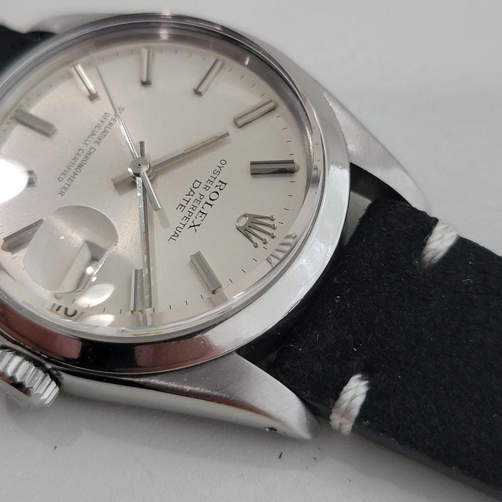 Rolex Oyster Perpetual Date Ref 1500 35mm Mens Automatic 1970s Vintage RA542B en venta 2