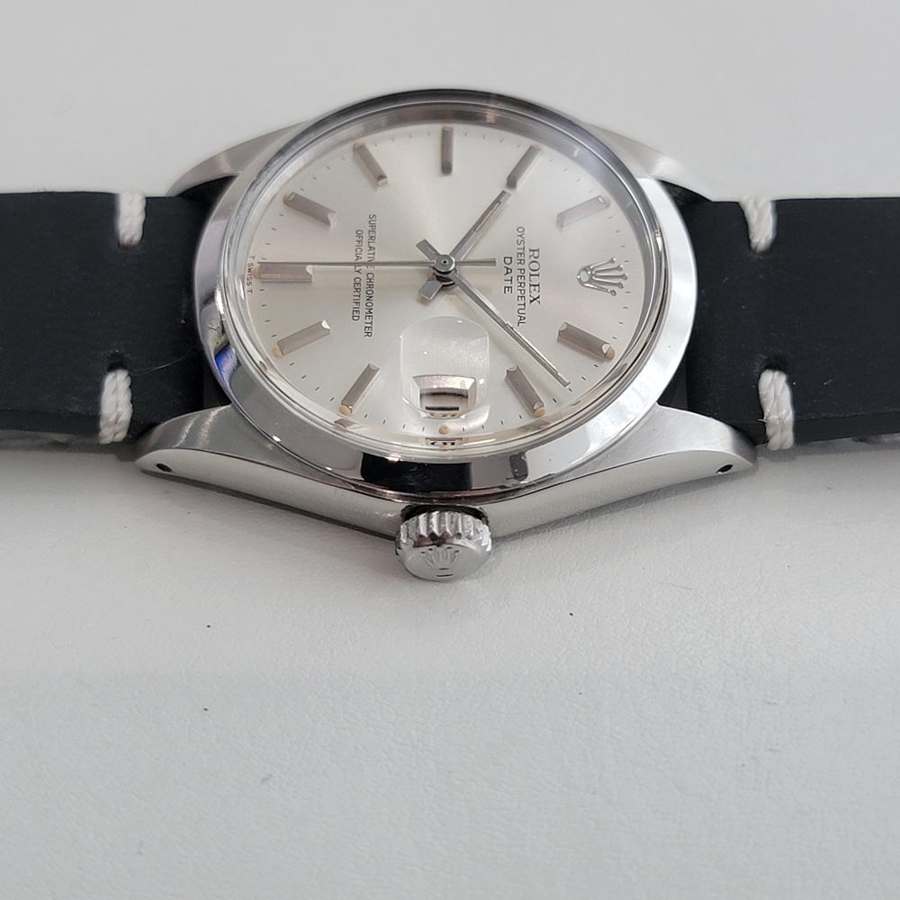 Rolex Oyster Perpetual Date Ref 1500 35mm Herren Automatik 1970er Vintage By RA607B im Angebot 2