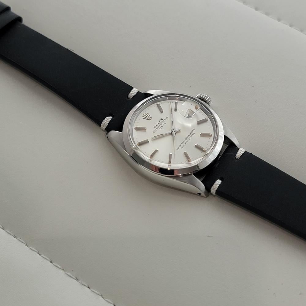 Rolex Oyster Perpetual Date Ref 1500 35mm Herren Automatik 1970er Vintage By RA607B im Angebot 4
