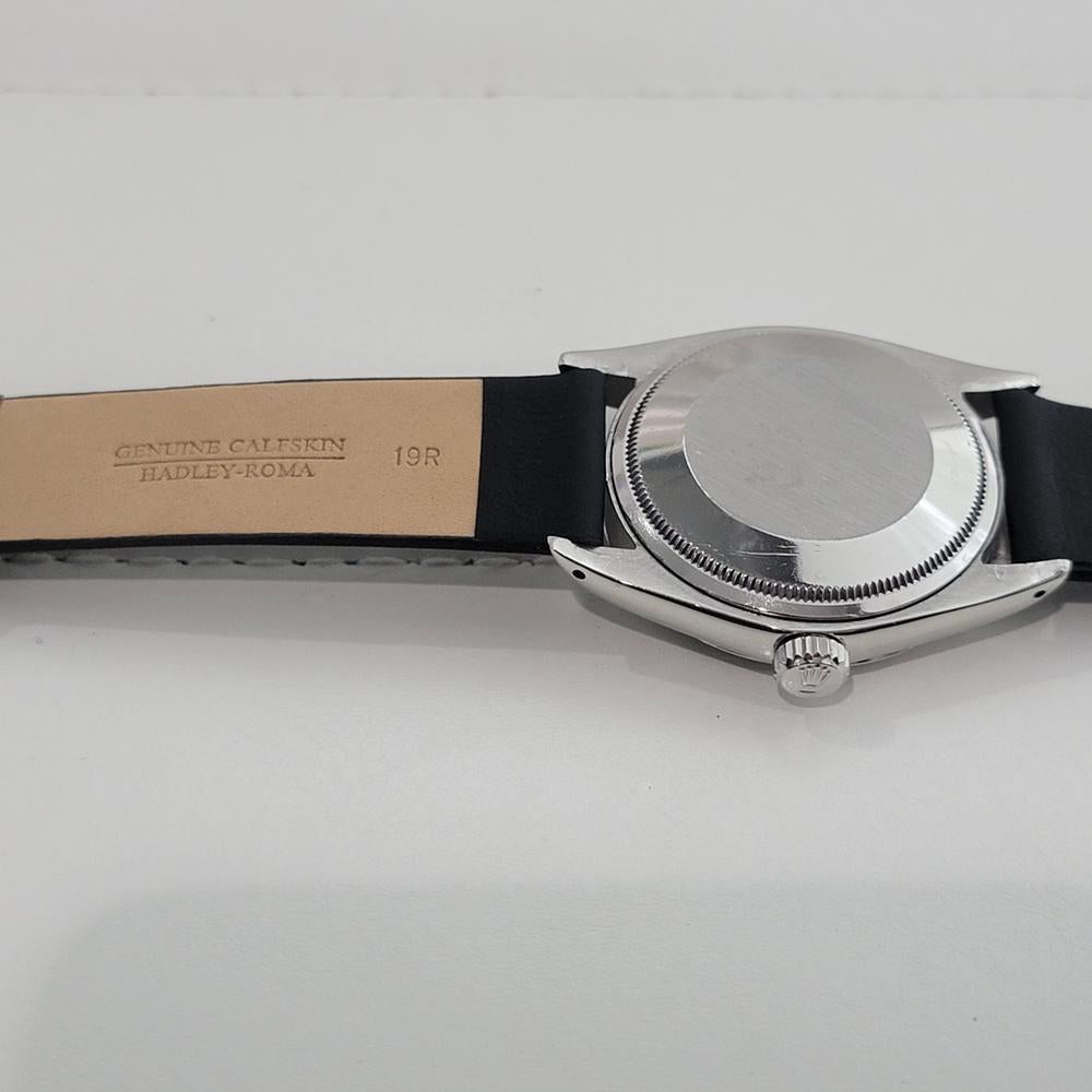 Rolex Oyster Perpetual Date Ref 1500 35mm Mens Automatic 1970s w Paper RA534 For Sale 6