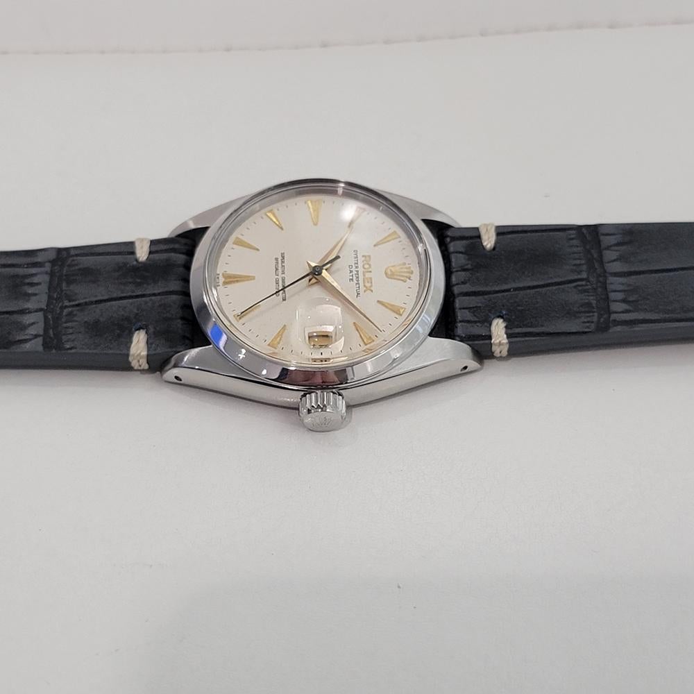 Rolex Oyster Perpetual Date Ref 1500 35mm Mens Vintage Automatic 1960s RA600B en vente 1