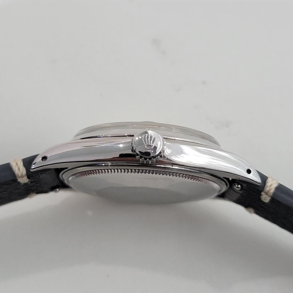 Rolex Oyster Perpetual Date Ref 1500 35mm Mens Vintage Automatic 1960s RA600B en vente 5