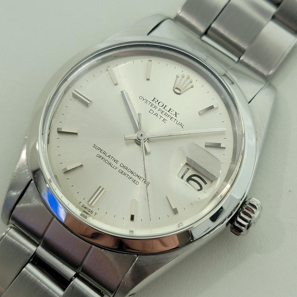 Rolex Oyster Perpetual Date Ref 1500 35mm Herren Vintage Automatic 1960s RA609 im Angebot 1
