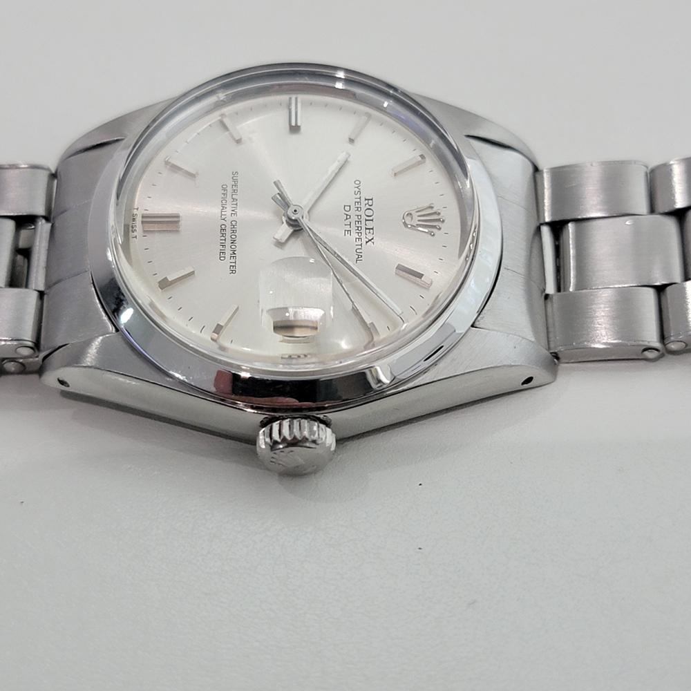 Rolex Oyster Perpetual Date Ref 1500 35mm Herren Vintage Automatic 1960s RA609 im Angebot 3