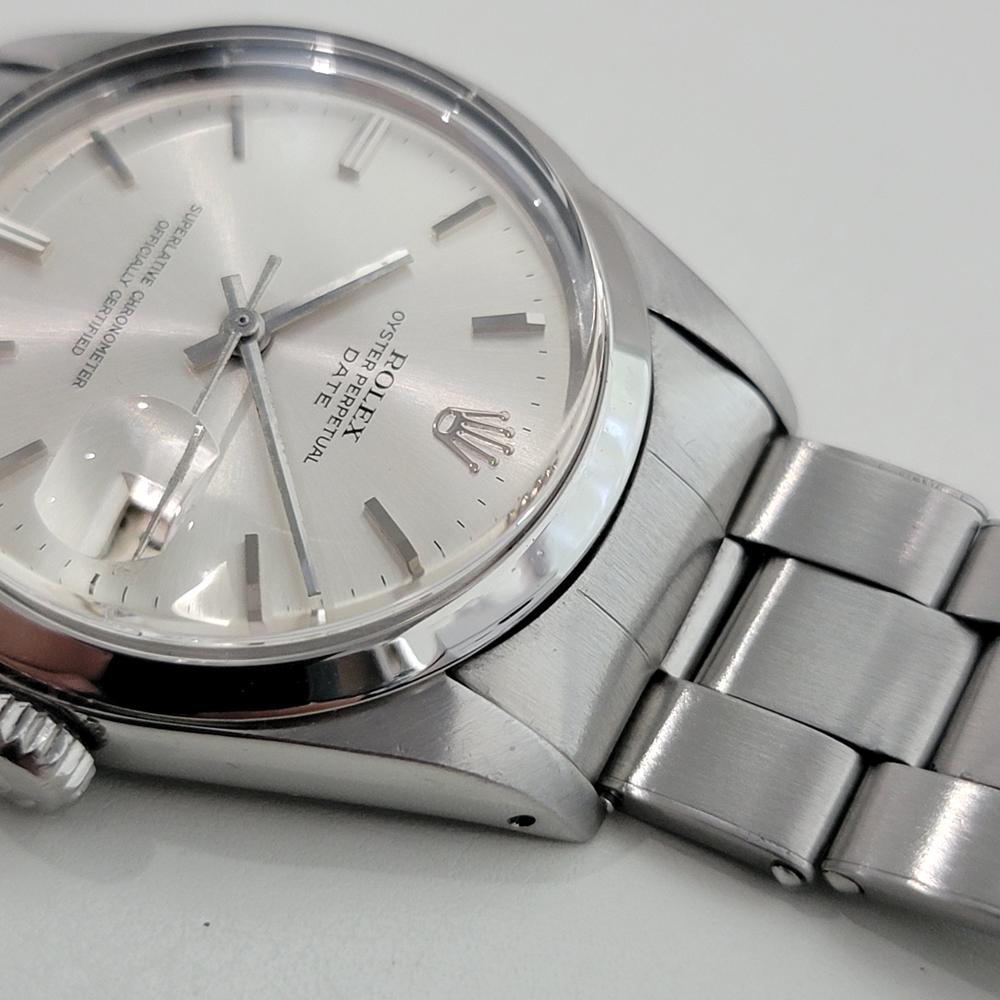 Rolex Oyster Perpetual Date Ref 1500 35mm Herren Vintage Automatic 1960s RA609 im Angebot 4