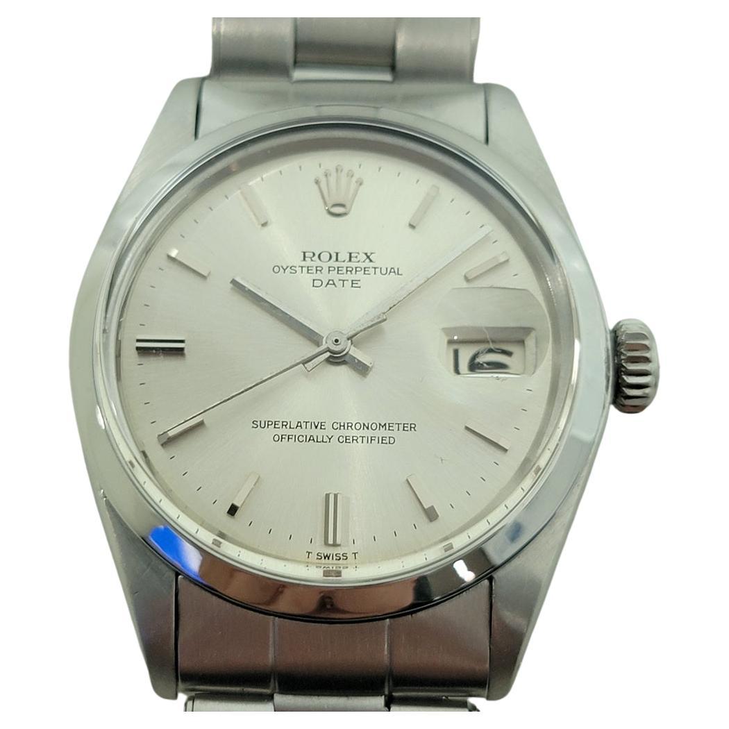 Rolex Oyster Perpetual Date Ref 1500 35mm Herren Vintage Automatic 1960s RA609 im Angebot