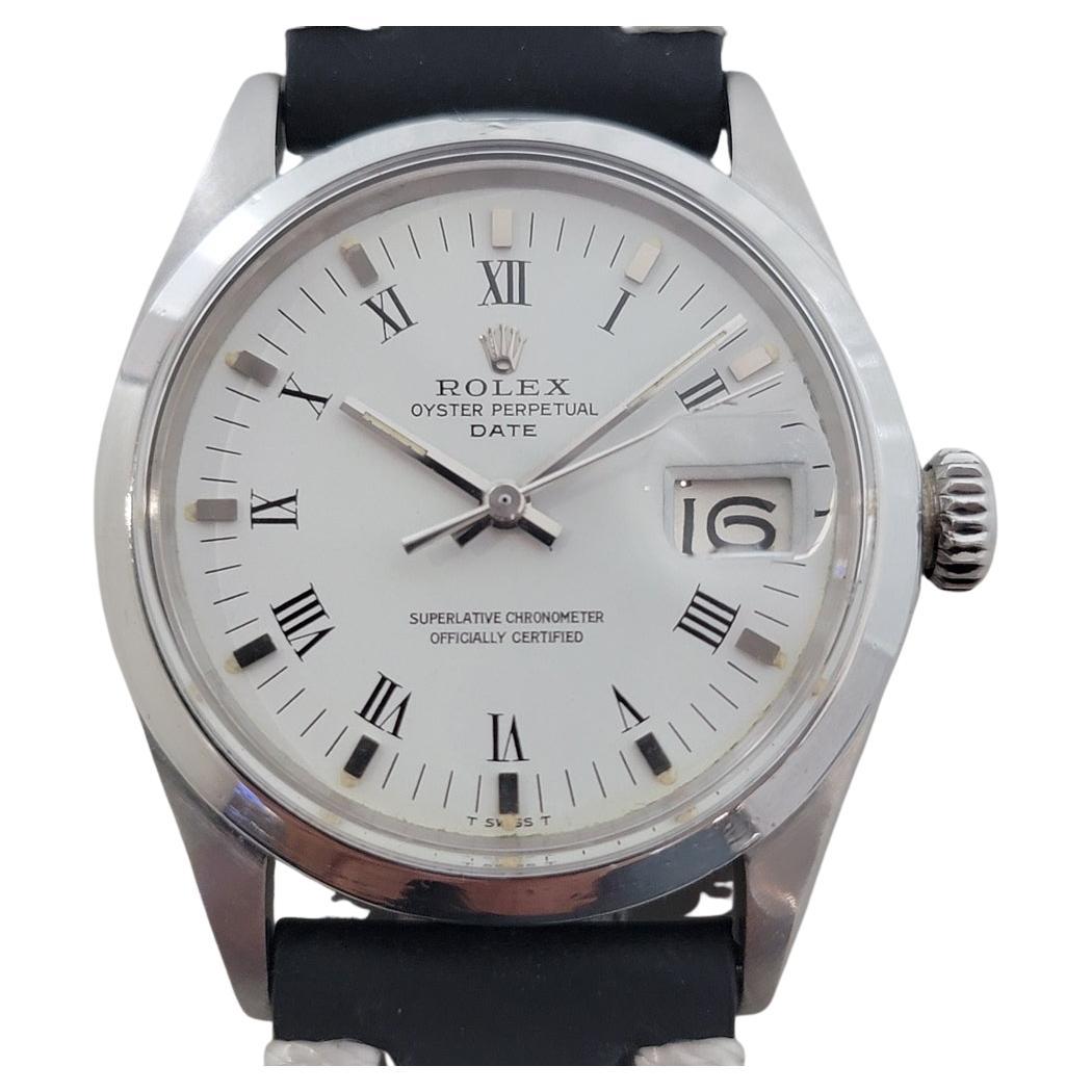 Rolex Oyster Perpetual Date Ref 1500 35mm Mens Vintage Automatic 1970s RA606B