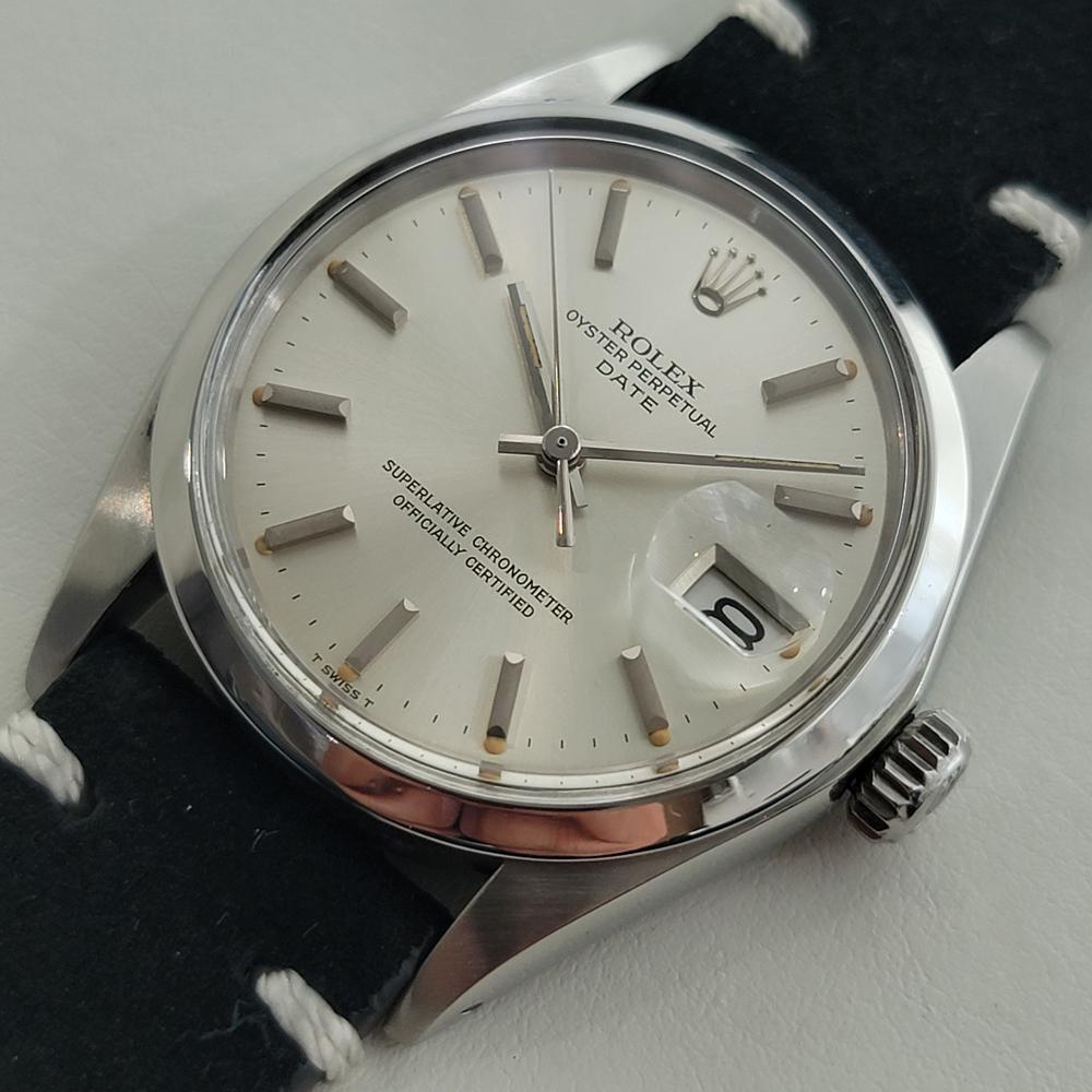 Rolex Oyster Perpetual Date Ref 1500 35mm Herren Vintage Automatic 1970s RA608B im Angebot 1