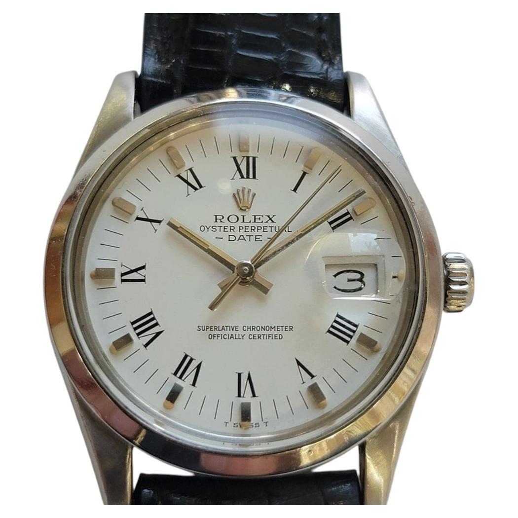 Rolex Oyster Perpetual Date Ref 15000 34mm 1980s Mens Vintage Automatic RA771B