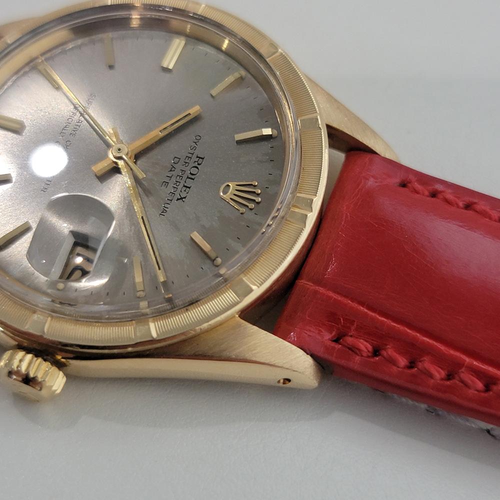 Rolex Oyster Perpetual Date Ref 1501 18k Solid Gold Mens Automatic 1960s RA565 For Sale 2