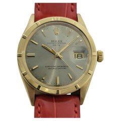 Rolex Oyster Perpetual Date Ref 1501 18k Solid Gold Mens Automatic 1960s RA565