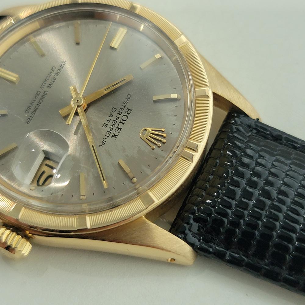 Rolex Oyster Perpetual Date Ref 1501 18k Solid Gold Mens Automatic 1960s RA565B in vendita 2