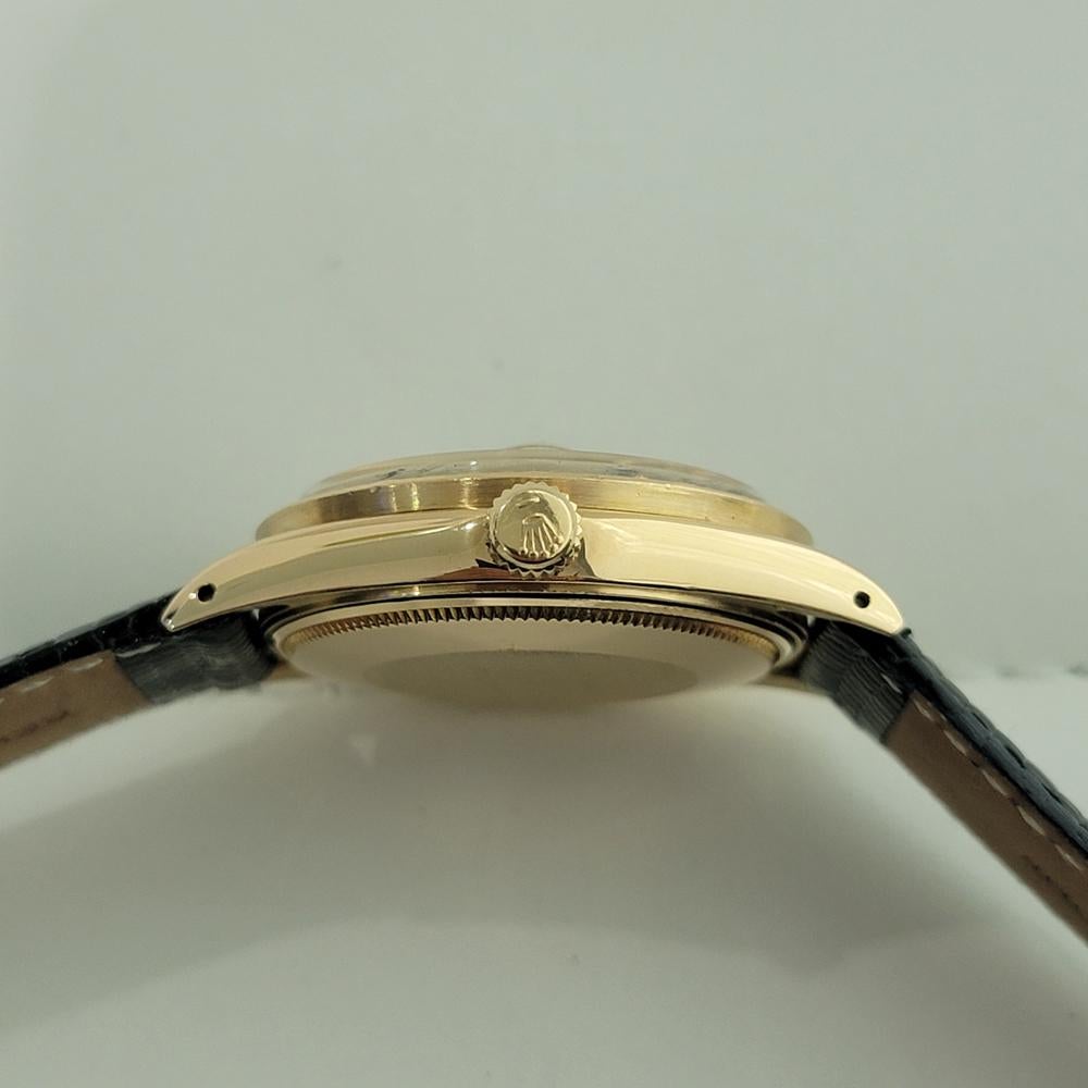 Rolex Oyster Perpetual Date Ref 1501 18k Solid Gold Mens Automatic 1960s RA565B in vendita 5