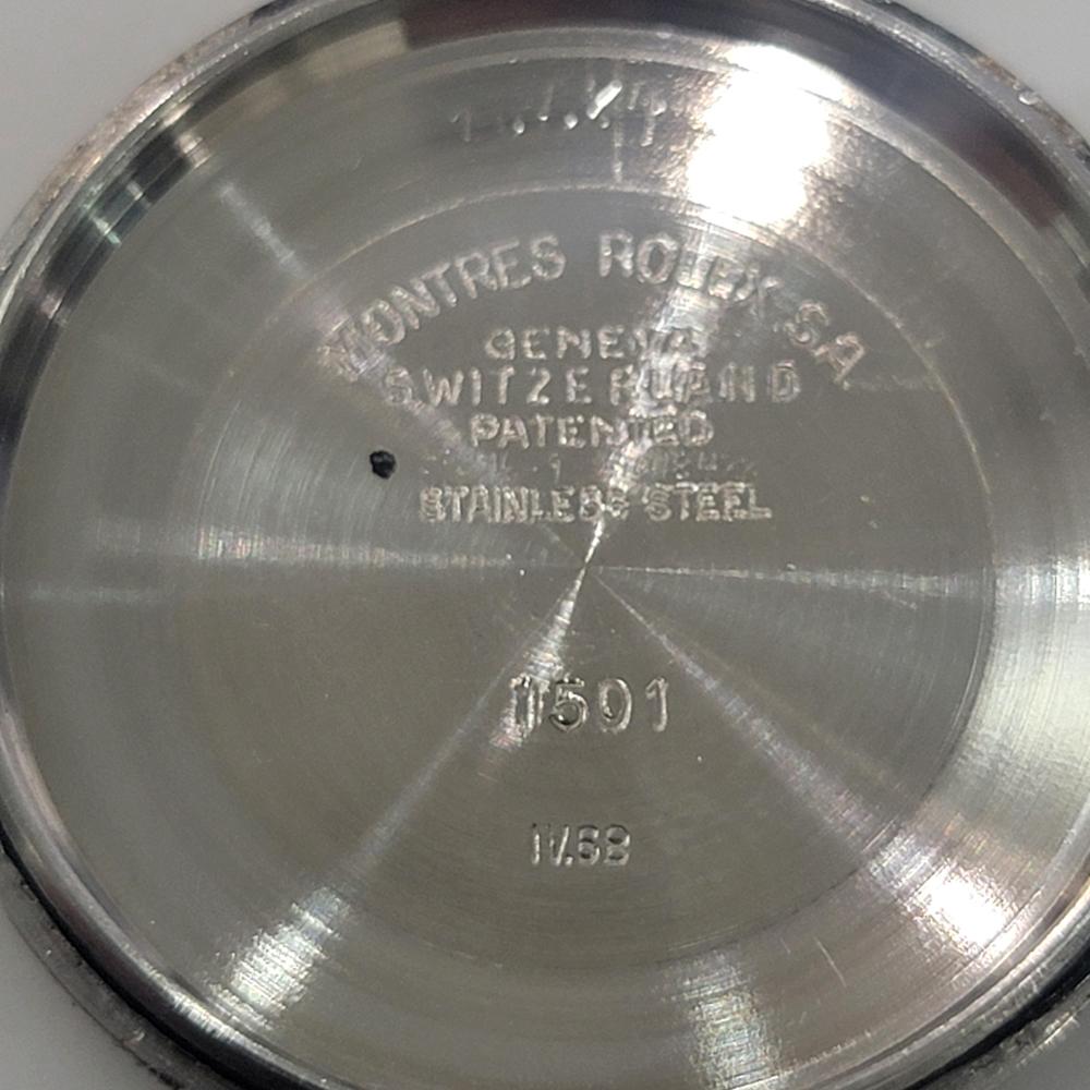 Rolex Oyster Perpetual Date Ref 1501 Mens Diamond Dial Automatic 1960s RA598 For Sale 8