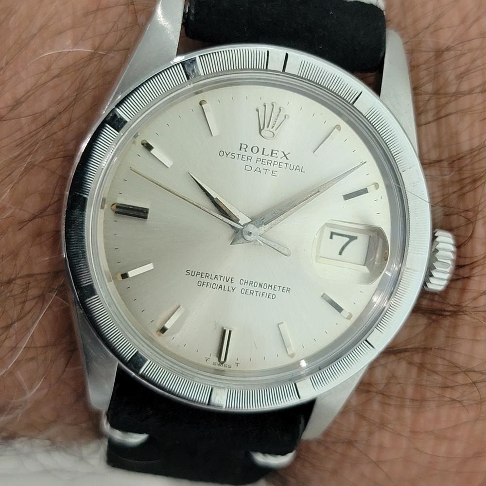 Rolex Oyster Perpetual Date Ref 1501 35MM Mens Automatic 1960s Vintage By RA568B im Angebot 9