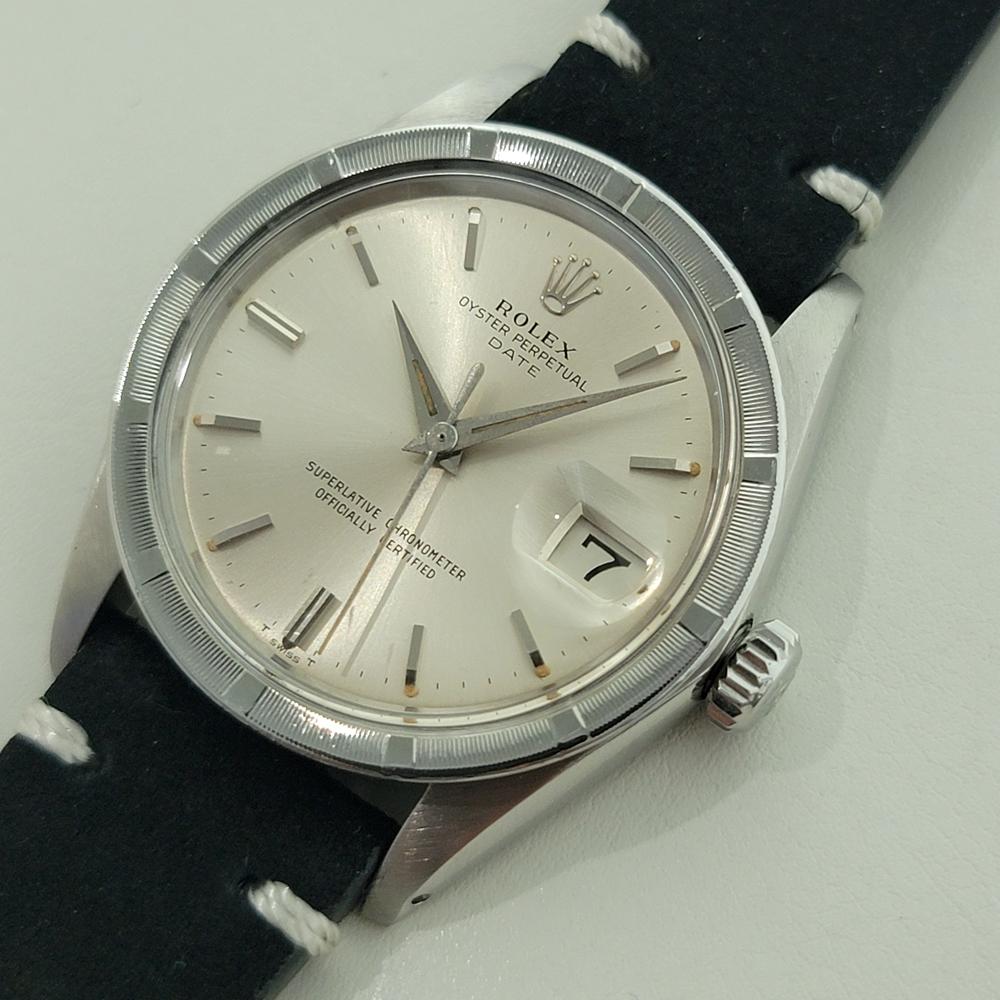 Rolex Oyster Perpetual Date Ref 1501 35MM Mens Automatic 1960s Vintage By RA568B Herren im Angebot