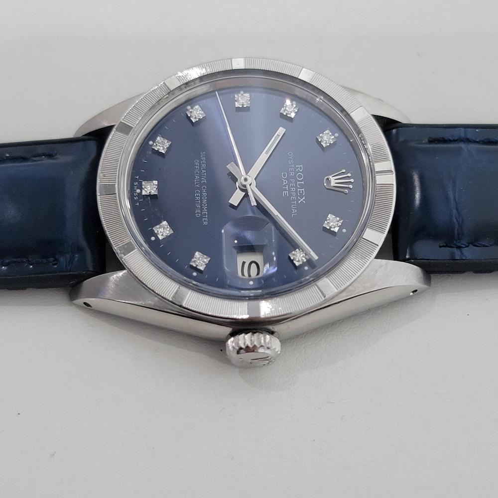 Rolex Oyster Perpetual Date Ref 1501 Mens Diamond Dial Automatic 1960s RA598 For Sale 1