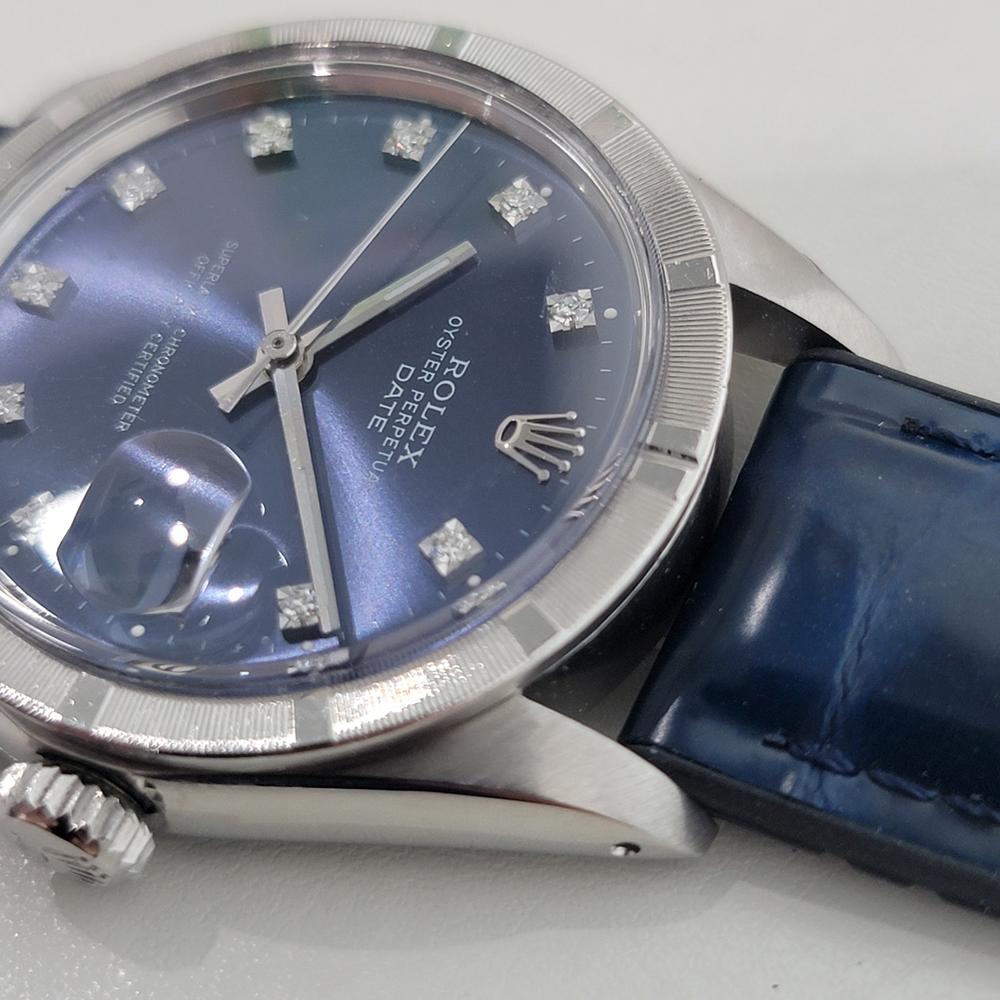 Rolex Oyster Perpetual Date Ref 1501 Mens Diamond Dial Automatic 1960s RA598 For Sale 2