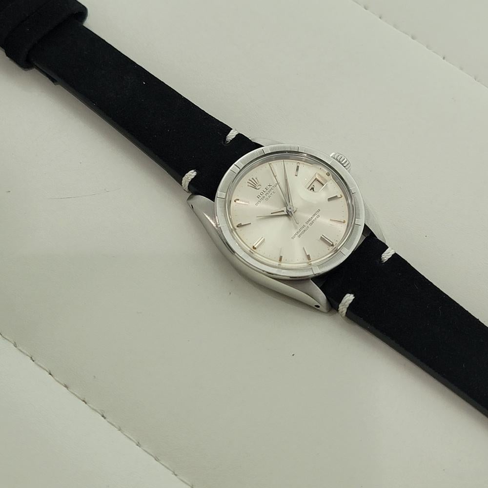 Rolex Oyster Perpetual Date Ref 1501 35MM Mens Automatic 1960s Vintage By RA568B im Angebot 3