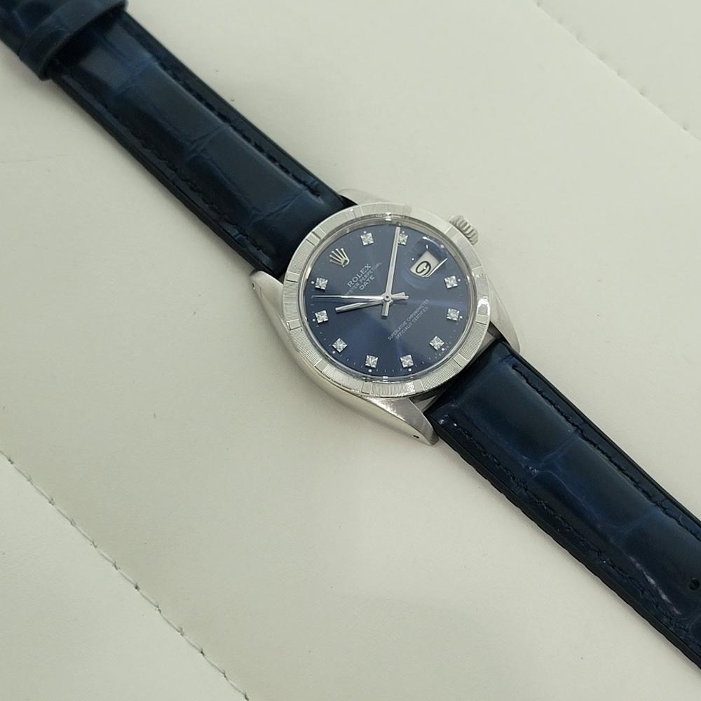 Rolex Oyster Perpetual Date Ref 1501 Mens Diamond Dial Automatic 1960s RA598 For Sale 3