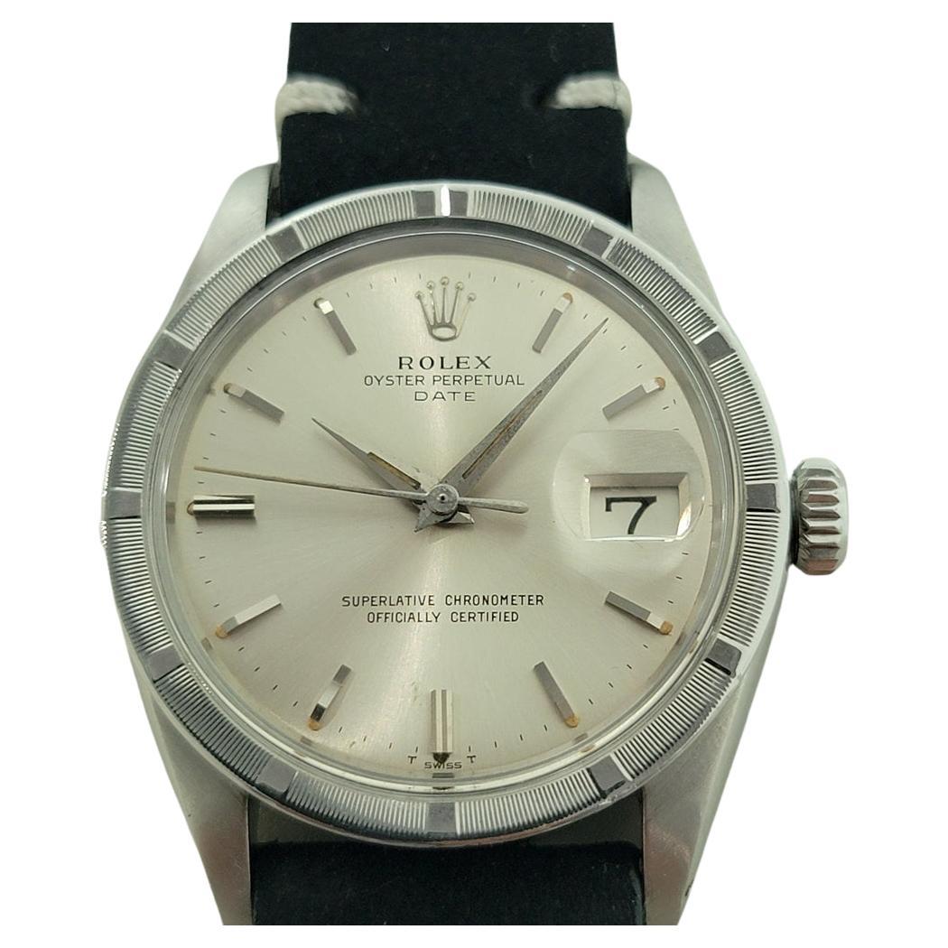 Rolex Oyster Perpetual Date Ref 1501 35MM Mens Automatic 1960s Vintage By RA568B