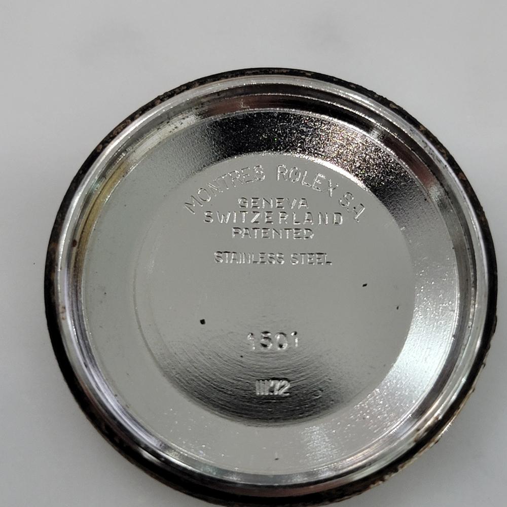 Rolex Oyster Perpetual Date Ref 1501 35mm Mens Vintage Automatic 1970s RA604B For Sale 8