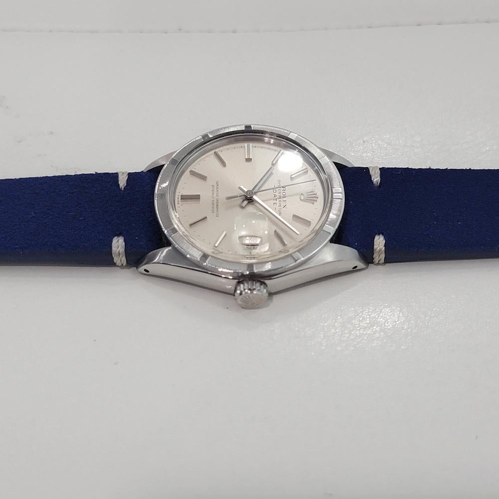 Rolex Oyster Perpetual Date Ref 1501 35mm Mens Vintage Automatic 1970s RA604B For Sale 1