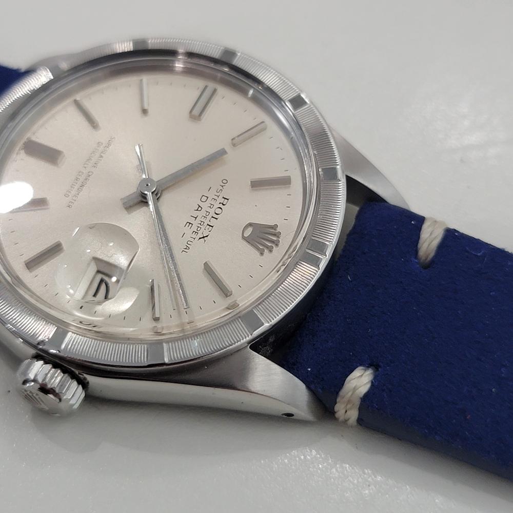 Rolex Oyster Perpetual Date Ref 1501 35mm Mens Vintage Automatic 1970s RA604B For Sale 2