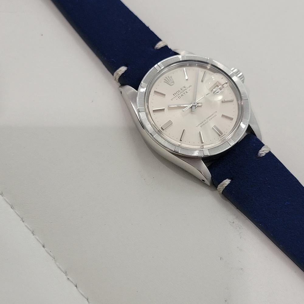 Rolex Oyster Perpetual Date Ref 1501 35mm Mens Vintage Automatic 1970s RA604B For Sale 3