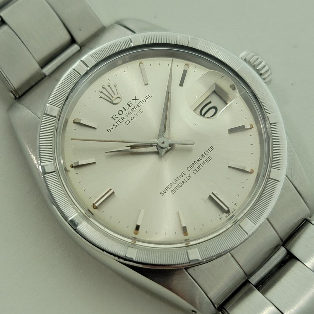 Rolex Oyster Perpetual Date Ref 1501 Uomo Automatico 1960 Tutto Originale RA568 In condizioni ottime in vendita a Beverly Hills, CA