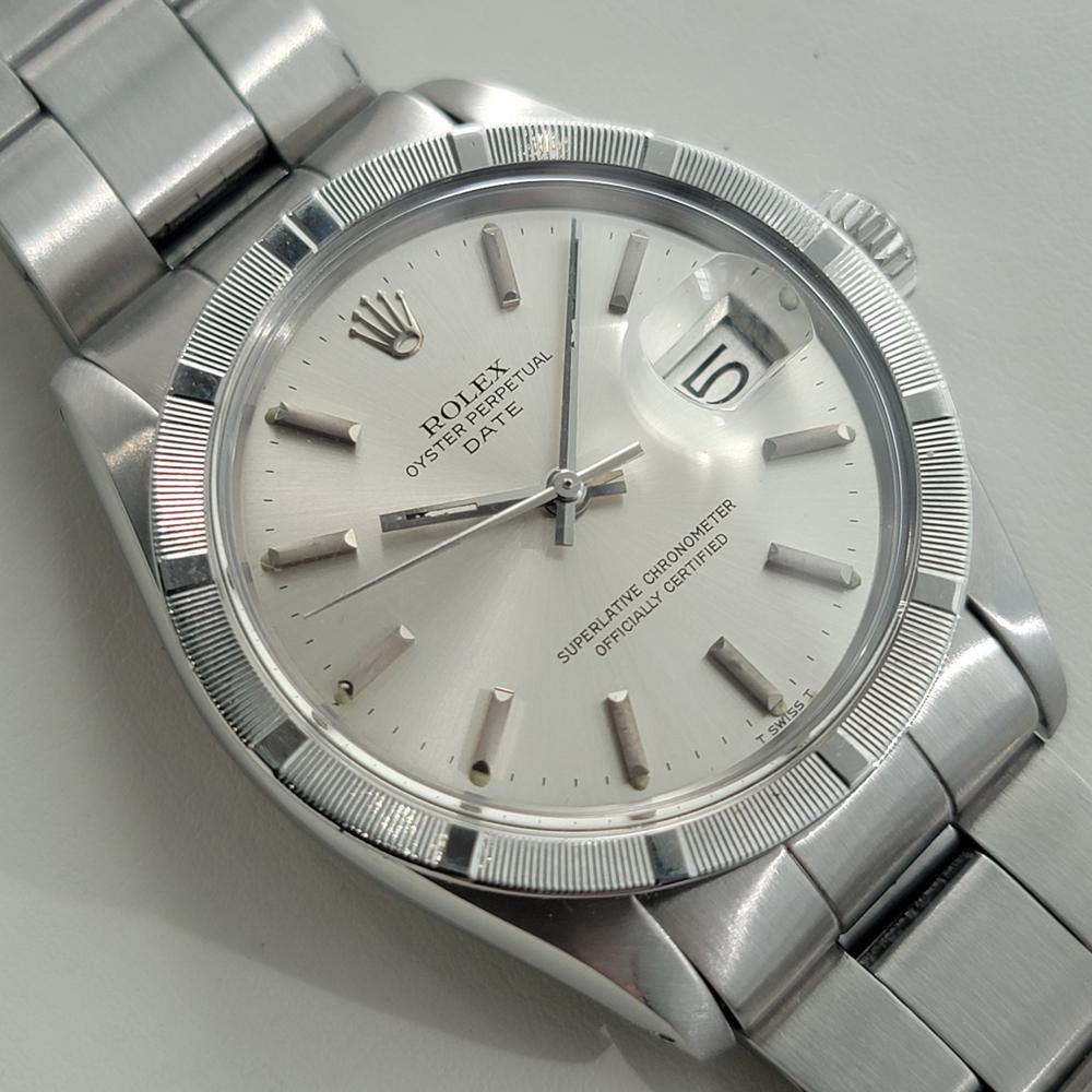 Rolex Oyster Perpetual Date Ref 1501 Mens Automatic 1970s All Original RA605 Excellent état - En vente à Beverly Hills, CA
