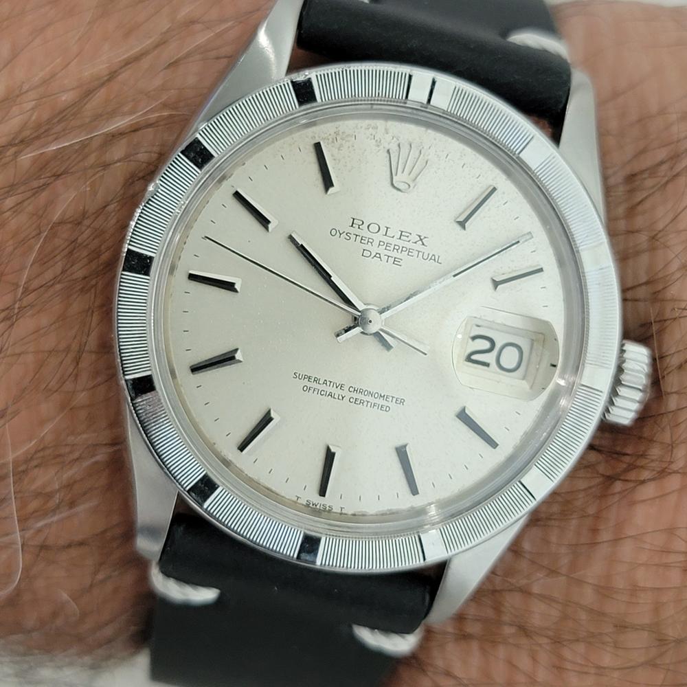 Rolex Oyster Perpetual Date Ref 1501 Mens Vintage Automatic 1960s RA599B For Sale 9