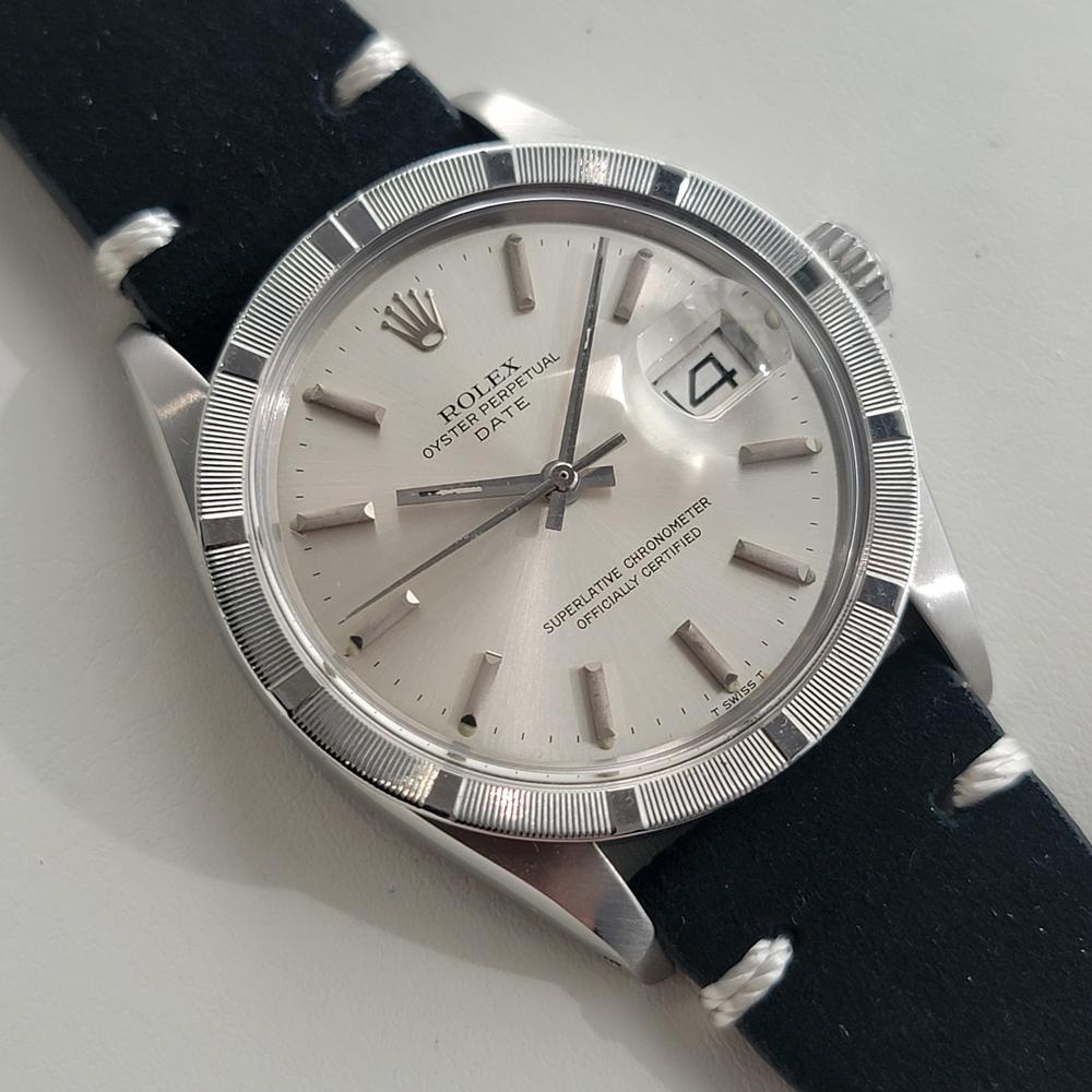 Rolex Oyster Perpetual Date Ref 1501 Mens Vintage Automatic 1970s RA597B In Excellent Condition For Sale In Beverly Hills, CA