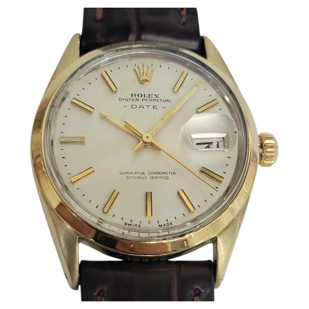 Rolex Oyster Perpetual Date Ref 1550 34mm 1970s Mens Gold-Capped Automatic RA779