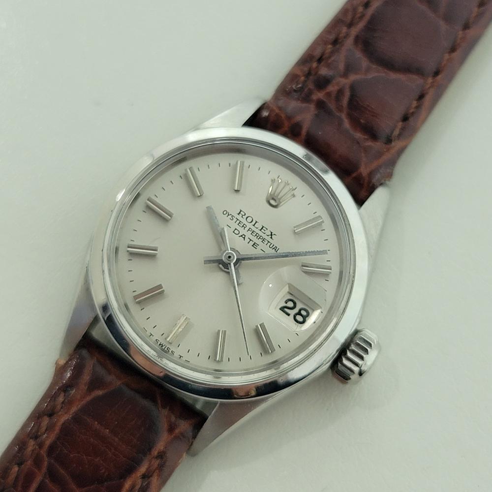 Women's Rolex Oyster Perpetual Date Ref 6516 25mm Ladies Automatic 1960s Luxury RA500B For Sale