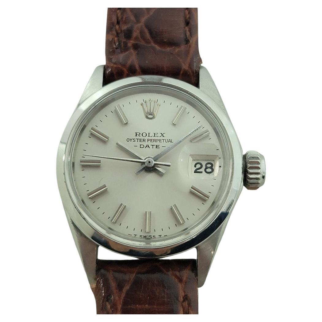 Rolex Oyster Perpetual Date Ref 6516 25mm Ladies Automatic 1960s Luxury RA500B