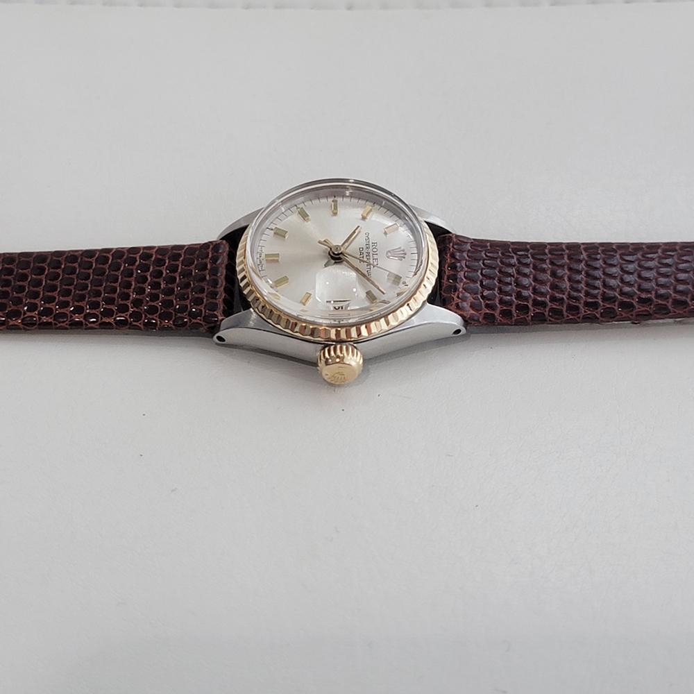 Rolex Oyster Perpetual Date Ref 6517 25mm Ladies 18K SS Automatics 1960s RA583 en vente 6