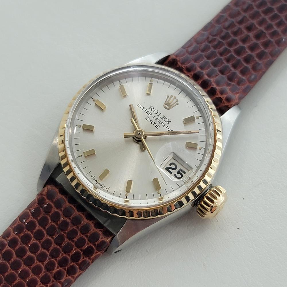 Rolex Oyster Perpetual Date Ref 6517 25mm Ladies 18K SS Automatics 1960s RA583 Pour femmes en vente