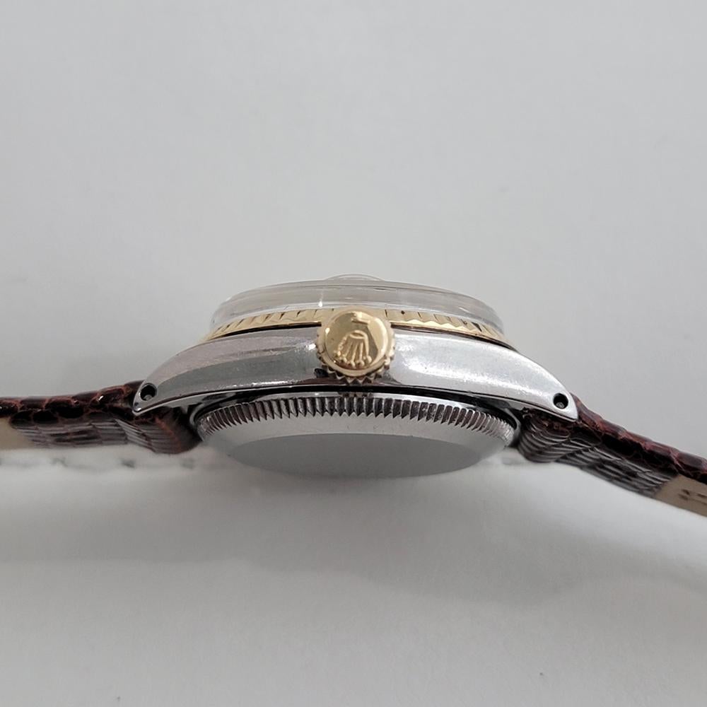 Rolex Oyster Perpetual Date Ref 6517 25mm Ladies 18K SS Automatics 1960s RA583 en vente 4