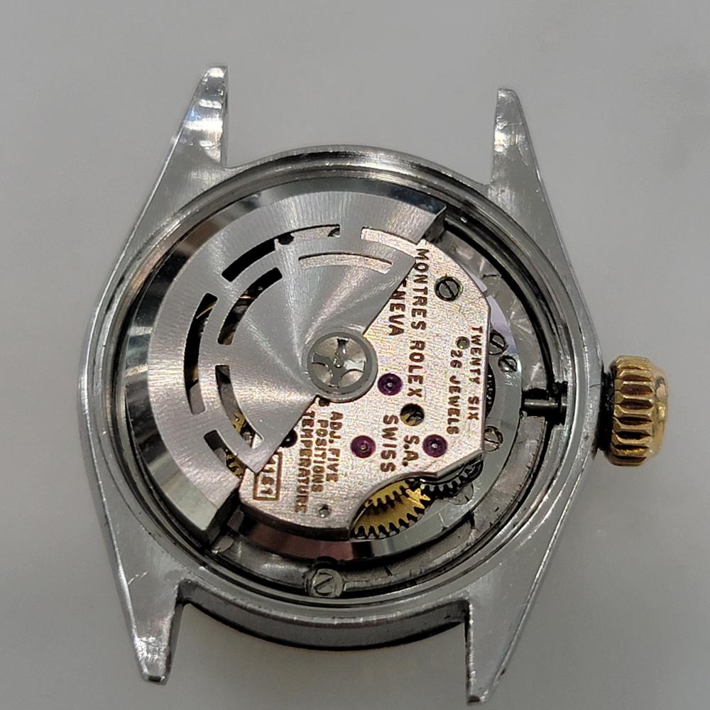 Rolex Oyster Perpetual Date Ref 6517 25mm Ladies 18K SS Automatic 1960s RA583B For Sale 7