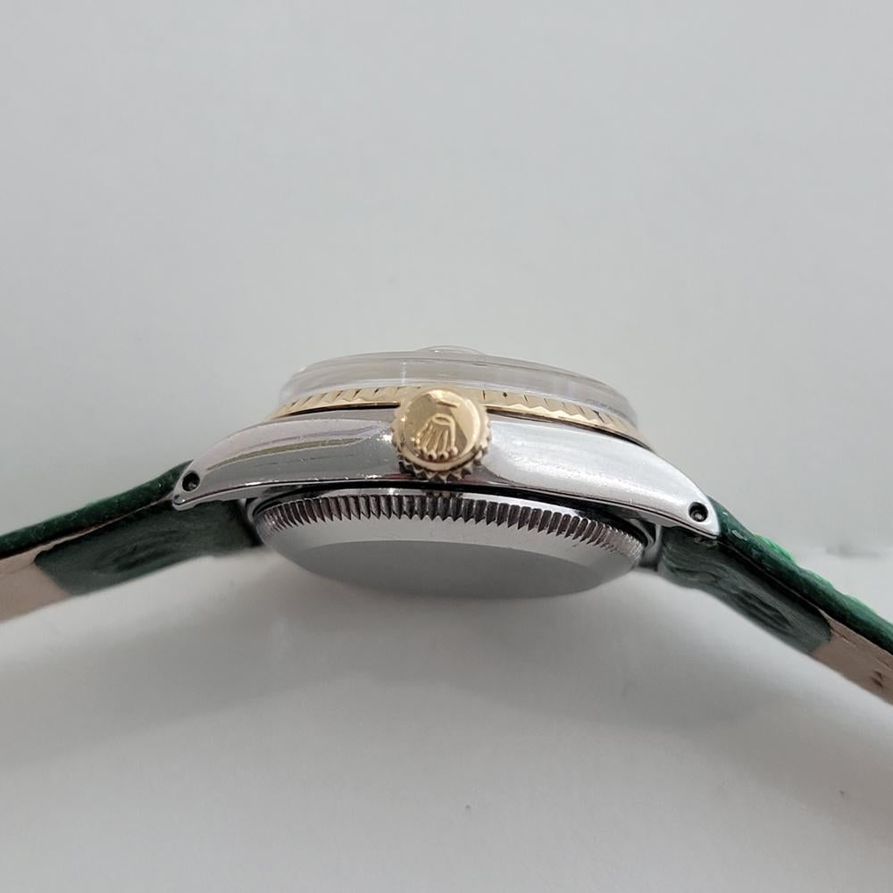 Rolex Oyster Perpetual Date Ref 6517 25mm Ladies 18K SS Automatic 1960s RA583B For Sale 4