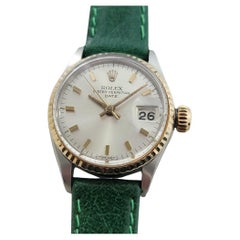 Rolex Oyster Perpetual Date Ref 6517 25mm Ladies 18K SS Automatic 1960s RA583B
